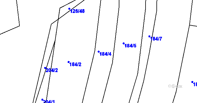Parcela st. 184/4 v KÚ Drslavice u Tupadel, Katastrální mapa