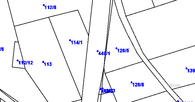 Parcela st. 449/1 v KÚ Drslavice u Tupadel, Katastrální mapa