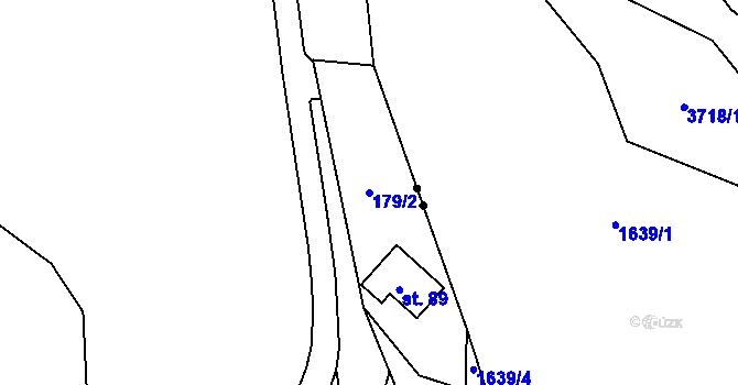 Parcela st. 179/2 v KÚ Tajanov u Tupadel, Katastrální mapa