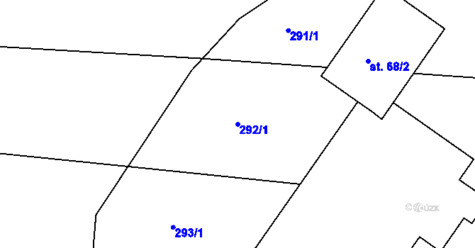 Parcela st. 292/1 v KÚ Tajanov u Tupadel, Katastrální mapa