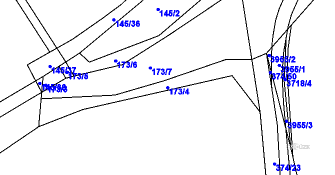 Parcela st. 173/4 v KÚ Tajanov u Tupadel, Katastrální mapa