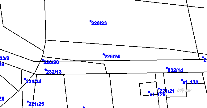 Parcela st. 226/24 v KÚ Tajanov u Tupadel, Katastrální mapa