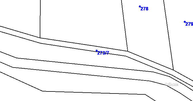 Parcela st. 273/7 v KÚ Tajanov u Tupadel, Katastrální mapa