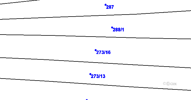 Parcela st. 273/16 v KÚ Tajanov u Tupadel, Katastrální mapa