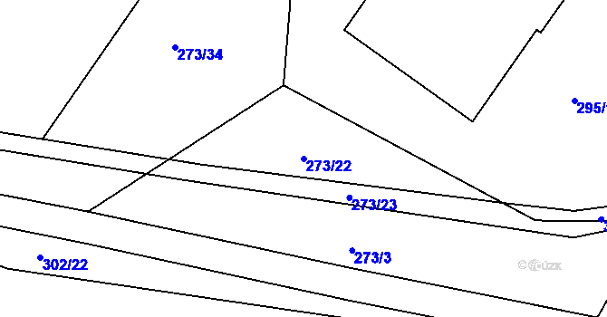 Parcela st. 273/22 v KÚ Tajanov u Tupadel, Katastrální mapa