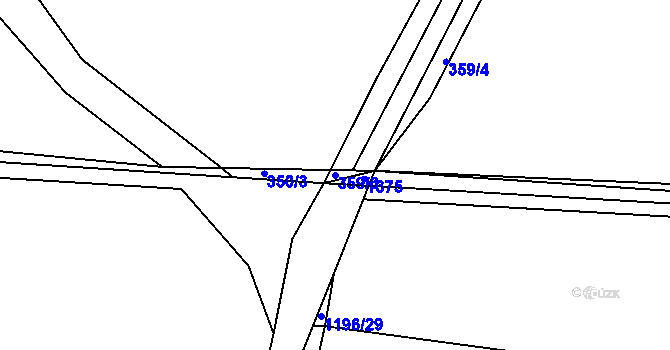 Parcela st. 359/3 v KÚ Tajanov u Tupadel, Katastrální mapa