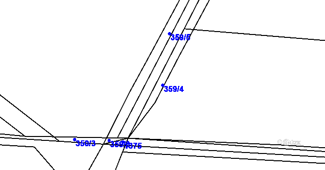 Parcela st. 359/4 v KÚ Tajanov u Tupadel, Katastrální mapa