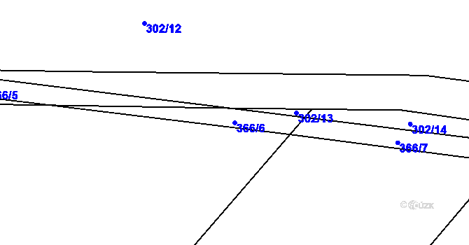 Parcela st. 366/6 v KÚ Tajanov u Tupadel, Katastrální mapa