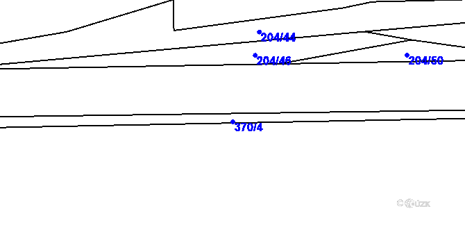 Parcela st. 370/4 v KÚ Tajanov u Tupadel, Katastrální mapa
