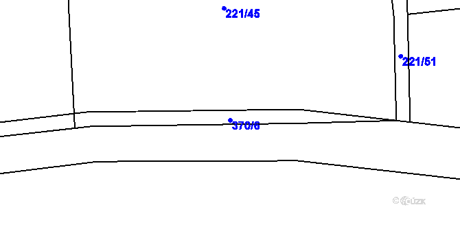 Parcela st. 370/6 v KÚ Tajanov u Tupadel, Katastrální mapa