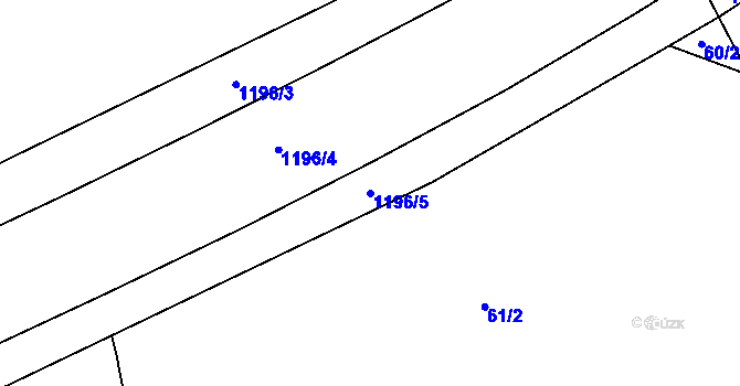 Parcela st. 1196/5 v KÚ Tajanov u Tupadel, Katastrální mapa