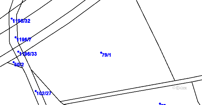 Parcela st. 79/1 v KÚ Tajanov u Tupadel, Katastrální mapa