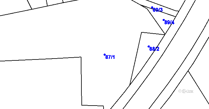 Parcela st. 87/1 v KÚ Tajanov u Tupadel, Katastrální mapa