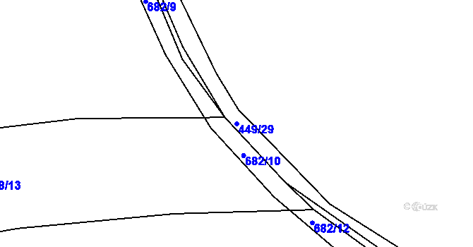 Parcela st. 449/29 v KÚ Tupadly u Klatov, Katastrální mapa
