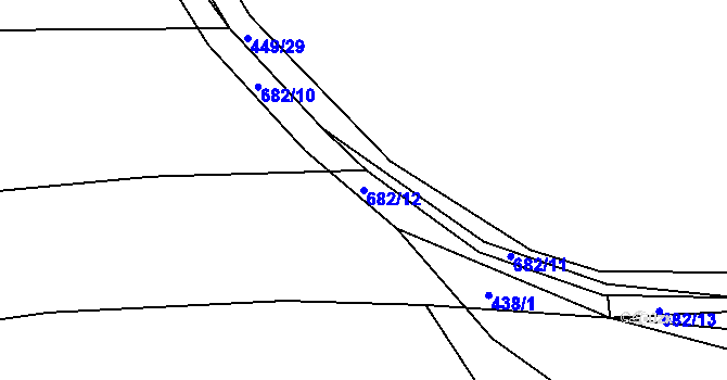 Parcela st. 682/12 v KÚ Tupadly u Klatov, Katastrální mapa