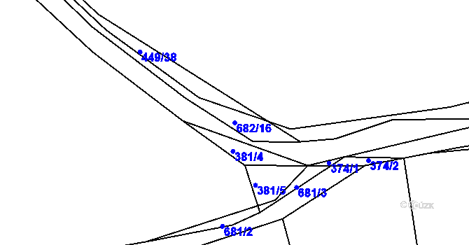 Parcela st. 682/16 v KÚ Tupadly u Klatov, Katastrální mapa