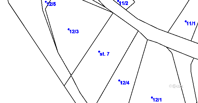 Parcela st. 7 v KÚ Věckovice u Janovic nad Úhlavou, Katastrální mapa
