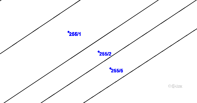 Parcela st. 255/2 v KÚ Bumbalka, Katastrální mapa