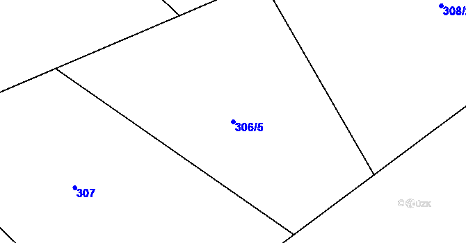 Parcela st. 306/5 v KÚ Bumbalka, Katastrální mapa