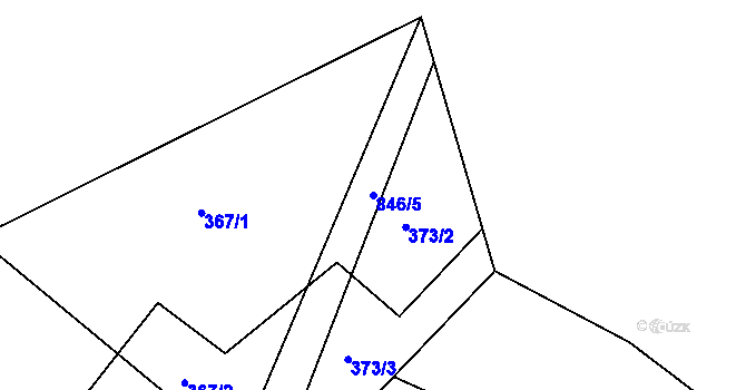 Parcela st. 846/5 v KÚ Turkovice u Přelouče, Katastrální mapa