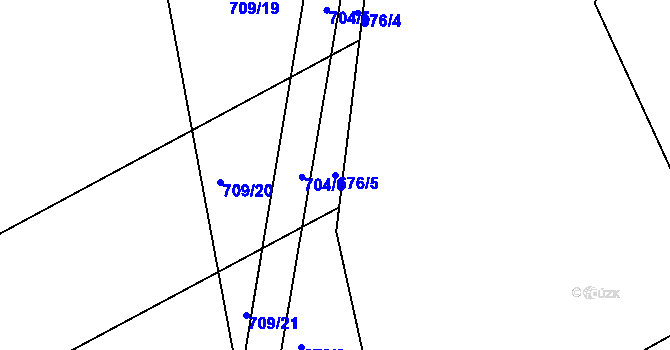 Parcela st. 676/5 v KÚ Turkovice u Přelouče, Katastrální mapa
