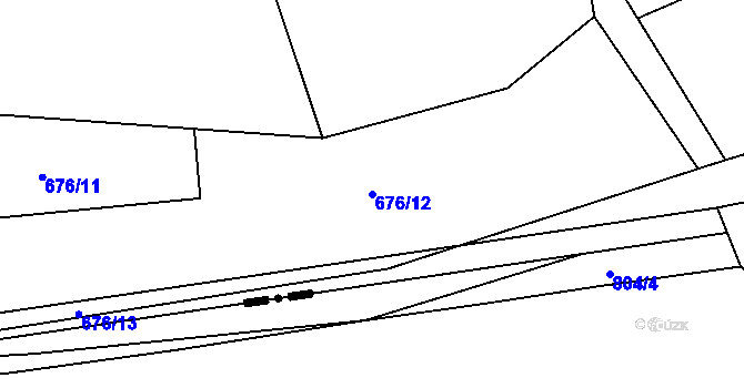 Parcela st. 676/12 v KÚ Turkovice u Přelouče, Katastrální mapa