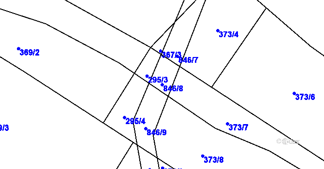 Parcela st. 846/8 v KÚ Turkovice u Přelouče, Katastrální mapa