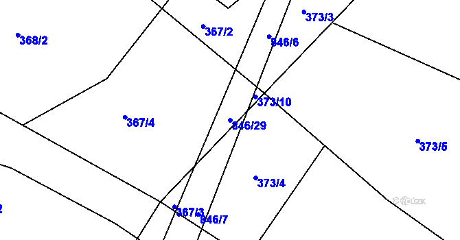 Parcela st. 846/29 v KÚ Turkovice u Přelouče, Katastrální mapa