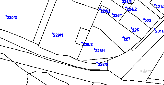 Parcela st. 229/2 v KÚ Turnov, Katastrální mapa