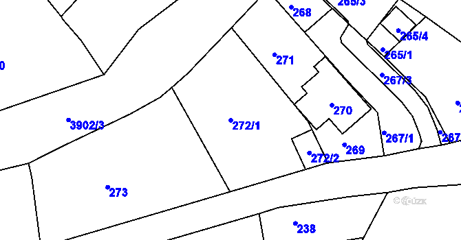Parcela st. 272/1 v KÚ Turnov, Katastrální mapa