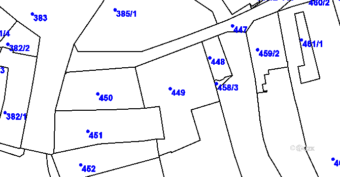 Parcela st. 449 v KÚ Turnov, Katastrální mapa
