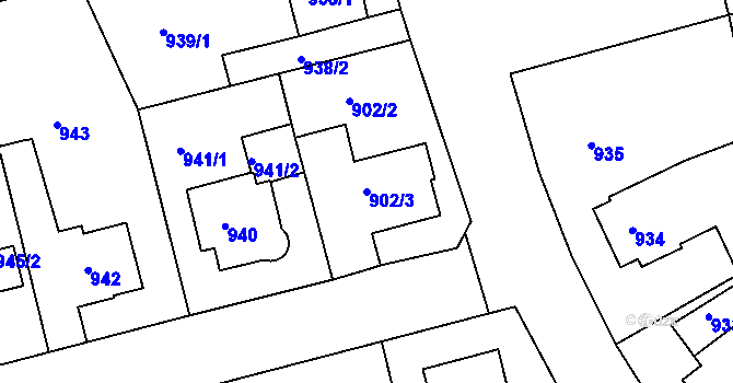 Parcela st. 902/3 v KÚ Turnov, Katastrální mapa