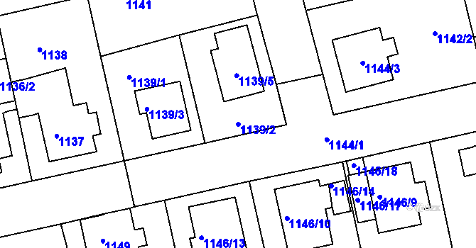 Parcela st. 1139/2 v KÚ Turnov, Katastrální mapa