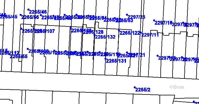 Parcela st. 2265/110 v KÚ Turnov, Katastrální mapa