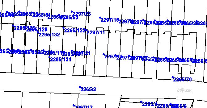 Parcela st. 2297/13 v KÚ Turnov, Katastrální mapa