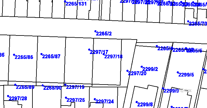 Parcela st. 2297/18 v KÚ Turnov, Katastrální mapa