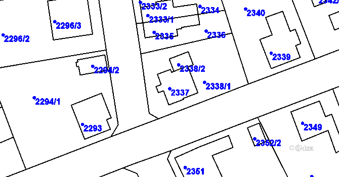 Parcela st. 2337 v KÚ Turnov, Katastrální mapa