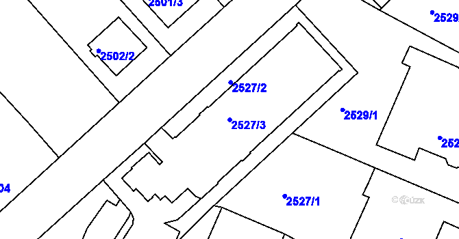 Parcela st. 2527/3 v KÚ Turnov, Katastrální mapa