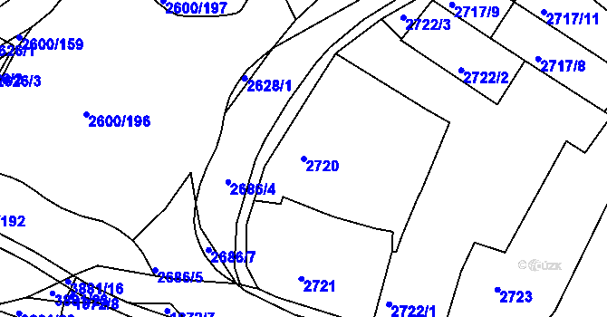 Parcela st. 2720 v KÚ Turnov, Katastrální mapa