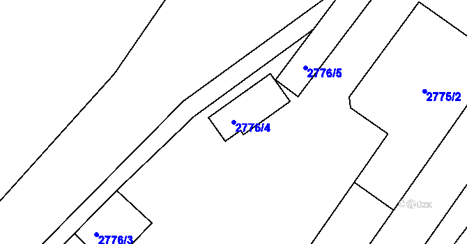 Parcela st. 2776/4 v KÚ Turnov, Katastrální mapa