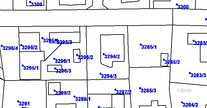 Parcela st. 3294/2 v KÚ Turnov, Katastrální mapa