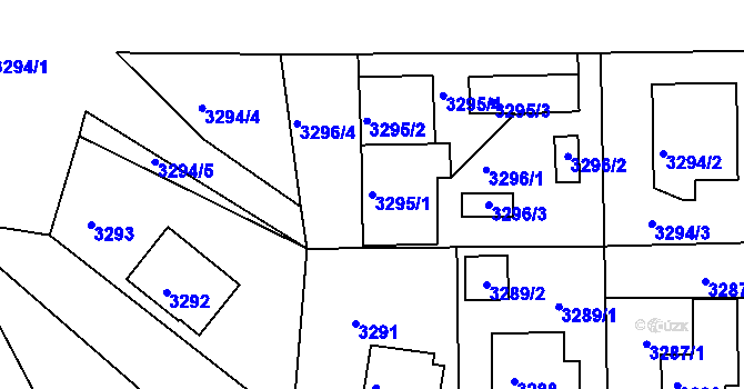 Parcela st. 3295/1 v KÚ Turnov, Katastrální mapa