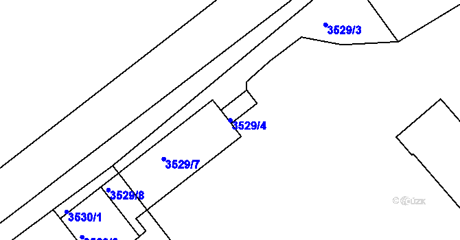Parcela st. 3529/4 v KÚ Turnov, Katastrální mapa