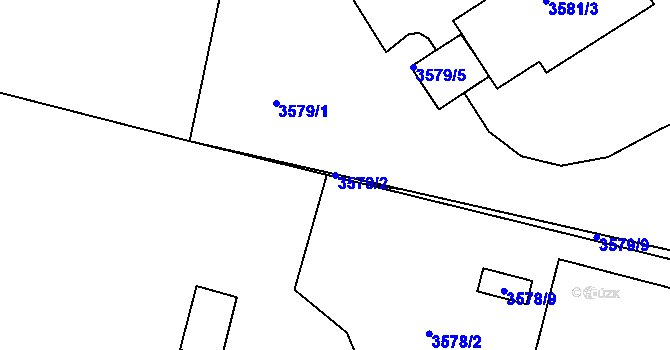 Parcela st. 3579/2 v KÚ Turnov, Katastrální mapa