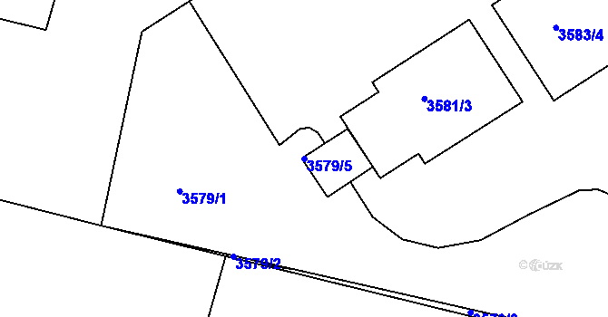 Parcela st. 3579/5 v KÚ Turnov, Katastrální mapa