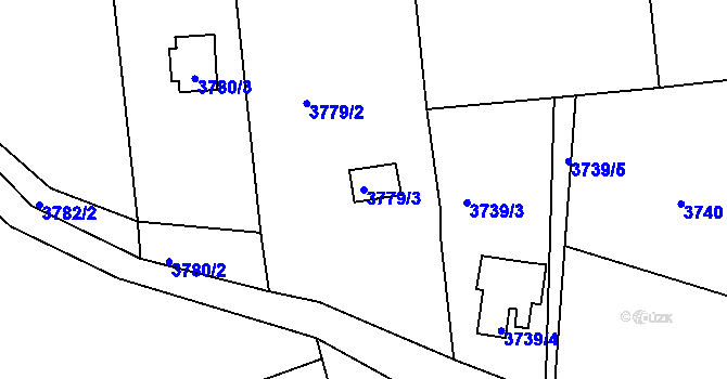 Parcela st. 3779/3 v KÚ Turnov, Katastrální mapa