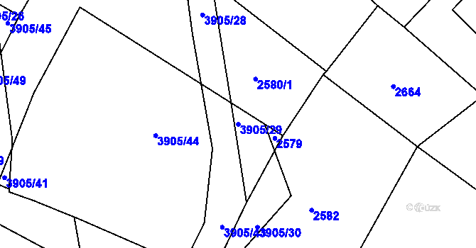 Parcela st. 3905/29 v KÚ Turnov, Katastrální mapa