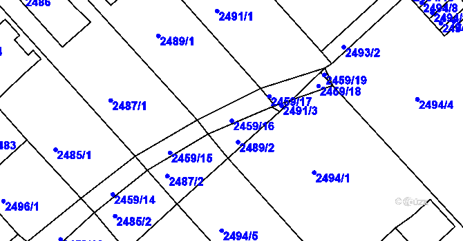 Parcela st. 2459/16 v KÚ Turnov, Katastrální mapa