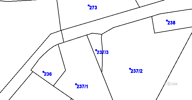 Parcela st. 237/3 v KÚ Turnov, Katastrální mapa