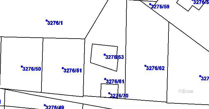 Parcela st. 3276/63 v KÚ Turnov, Katastrální mapa